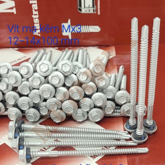 VÍT MẠ KẼM Mx3 12-14x100mm