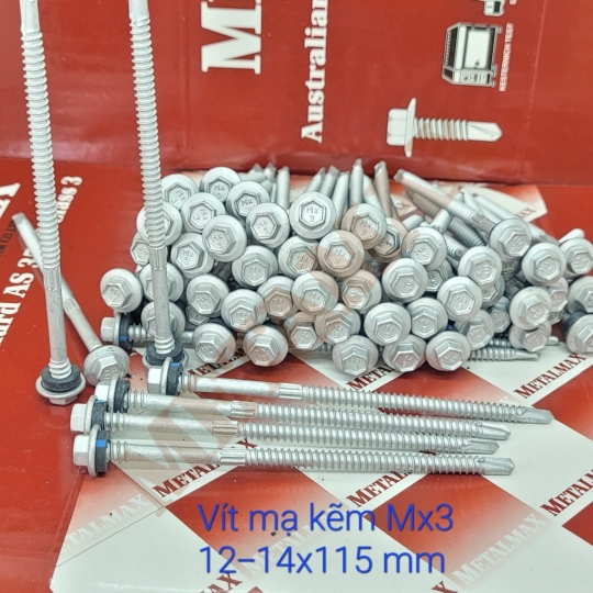 VÍT MẠ KẼM Mx3 12-14x115mm