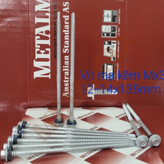 VÍT MẠ KẼM Mx3 12-14x135mm 2